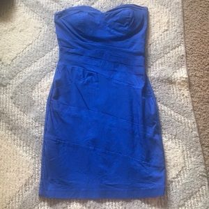 Blue body con dress